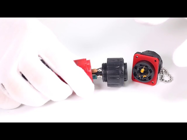 Rotes kreisförmiges wasserdichtes Stecker-Plastikverbindungsstück für das Beleuchten, multi Stecker-Verbindungsstück